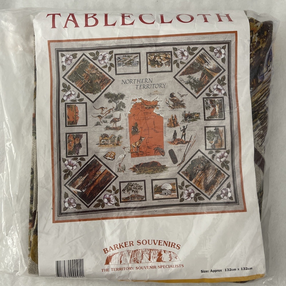 Australia Northern Territory Tablecloth Map Tapestry Barker Souvenir